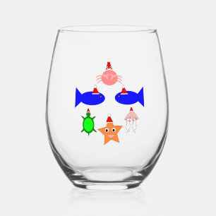 kerstcadeautjes voor Zee Wijnglas Zonder Voet