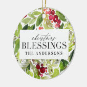 kerstcadeautjes waterverf met foto keramisch ornament (Links)