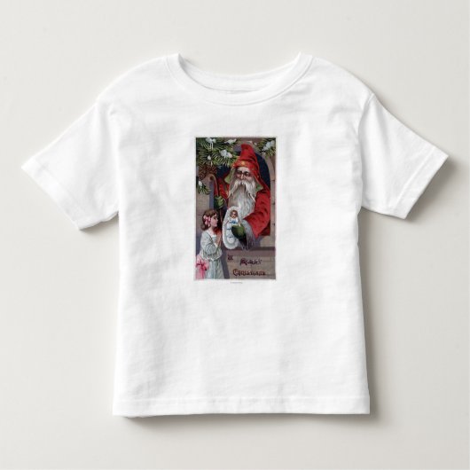 kerstcadeautjeSanta Giving Doll Kinder Shirts (Voorkant)
