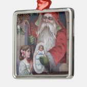 kerstcadeautjeSanta Giving Doll Metalen Ornament (Links)
