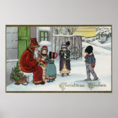 kerstcadeautjeSanta Sitting Poster (Voorkant)