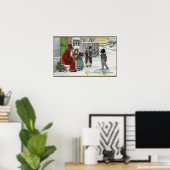 kerstcadeautjeSanta Sitting Poster (Thuiskantoor)