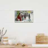 kerstcadeautjeSanta Sitting Poster (Keuken)