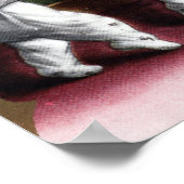 kerstcadeautjeSinterklaas komt uit schoorsteen Poster (Hoek)