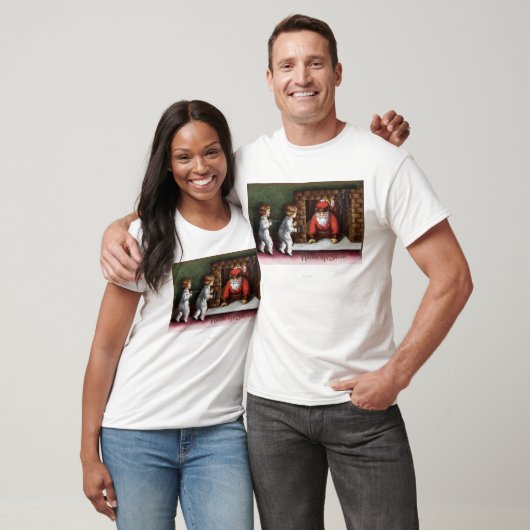 kerstcadeautjeSinterklaas komt uit schoorsteen T-shirt (Unisex)