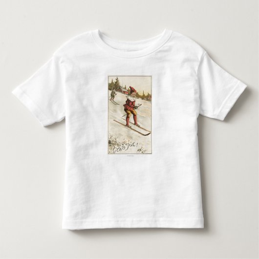 kerstcadeautjeSkiing Kinder Shirts (Voorkant)