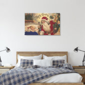 kerstcadeautjesSanta Hanging-Ornamenten Canvas Afdruk (Insitu (Slaapkamer))
