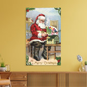 kerstcadeautjesSanta Painting Canvas Afdruk (Insitu (Woonkamer))