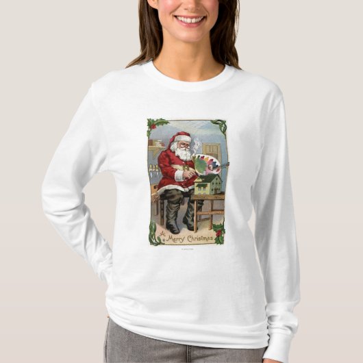 kerstcadeautjesSanta Painting T-shirt (Voorkant)
