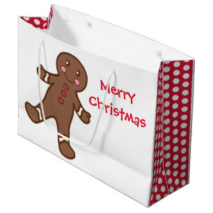Kerstcadeauttas met gemberkoek groot cadeauzakje