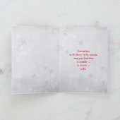 Kerstcadeauttas met rode linten kaart (Binnen)