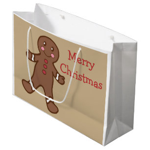 Kerstcadeauttas van peperkoek groot cadeauzakje