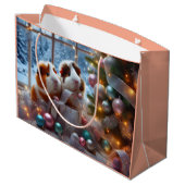 Kerstcadeauttas voor cavia's groot cadeauzakje (Achterkant Gekanteld)