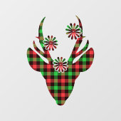 kerstcadeauvenster voor Deer Raamsticker (Vel)