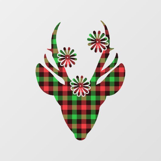 kerstcadeauvenster voor Deer Raamsticker (Vel)