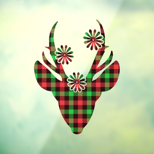 kerstcadeauvenster voor Deer Raamsticker (Vel 3)