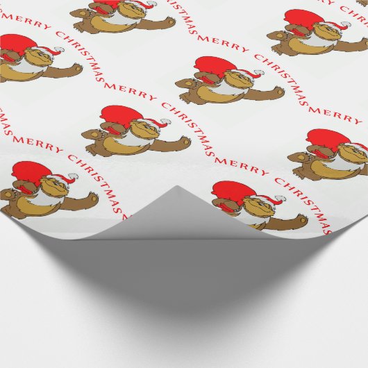 Kerstcadeauverpakking/Beer Cadeaupapier (Hoek)