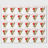 Kerstcadeauverpakking/Beer Cadeaupapier (Vlak)