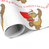 Kerstcadeauverpakking/Beer Cadeaupapier (Rol Hoek)