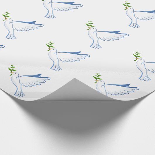 Kerstcadeauverpakking/Duiven Cadeaupapier (Hoek)