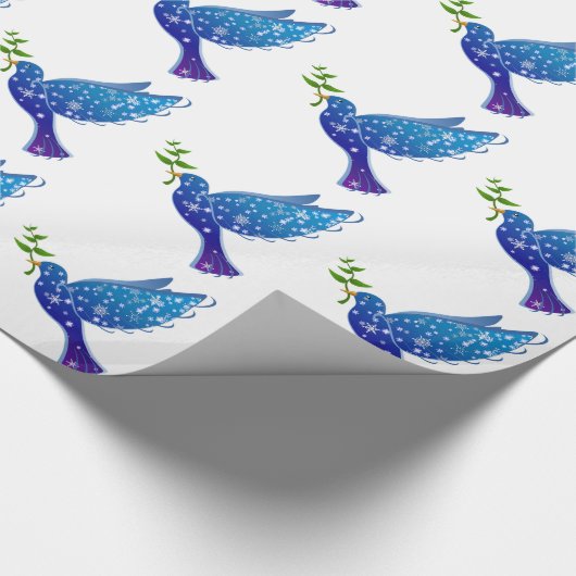 Kerstcadeauverpakking/Duiven Cadeaupapier (Hoek)