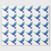 Kerstcadeauverpakking/Duiven Cadeaupapier (Vlak)