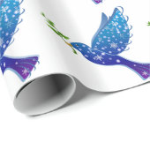 Kerstcadeauverpakking/Duiven Cadeaupapier (Rol Hoek)
