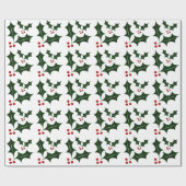 kerstcadeauverpakking/Holly Cadeaupapier (Vlak)