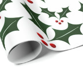 kerstcadeauverpakking/Holly Cadeaupapier (Rol Hoek)