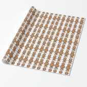 Kerstcadeauverpakking/Jongensmannetje van peperkoe Cadeaupapier (Uitgerold)