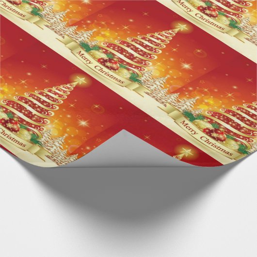 Kerstcadeauverpakking/Kerstboom Cadeaupapier (Hoek)