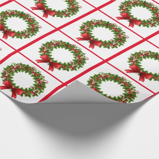 Kerstcadeauverpakking/Kransen Cadeaupapier (Hoek)
