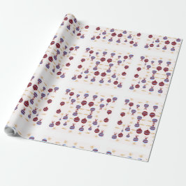 Kerstcadeauverpakking met Kleurrijke Slingers Cadeaupapier