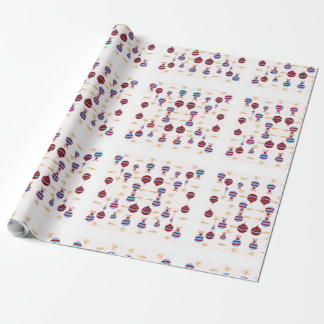 Kerstcadeauverpakking met Kleurrijke Slingers Cadeaupapier