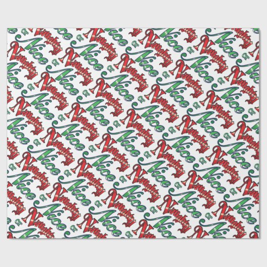 Kerstcadeauverpakking/ondeugend of leuk cadeaupapier (Vlak)
