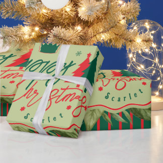 Kerstcadeauverpakking op maat met eigen naam cadeaupapier