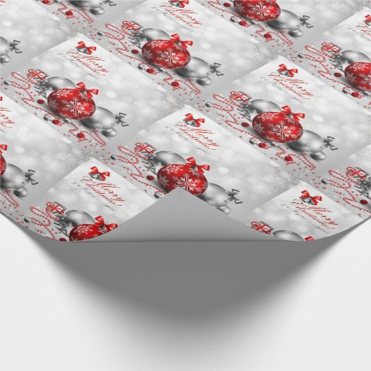 kerstcadeauverpakking/Ornamenten Cadeaupapier (Hoek)