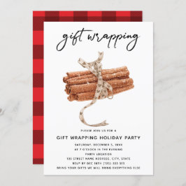 Kerstcadeauverpakking Party Plaid Kaart