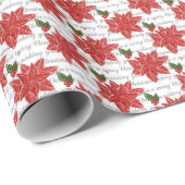kerstcadeauverpakking/punaises cadeaupapier (Rol Hoek)