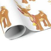 Kerstcadeauverpakking/Rudolph Cadeaupapier (Rol Hoek)