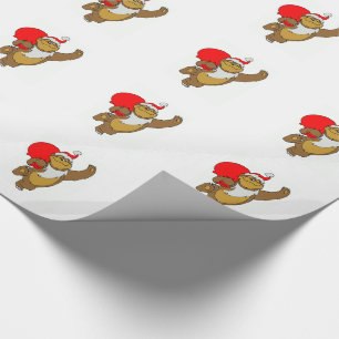 Kerstcadeauverpakking/Santa Beer Cadeaupapier