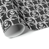 Kerstcadeauverpakking/Schedels Cadeaupapier (Rol Hoek)