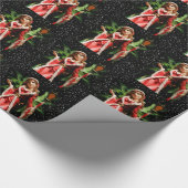 kerstcadeauverpakking/sneeuwfeiland cadeaupapier (Hoek)