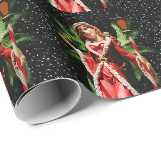 kerstcadeauverpakking/sneeuwfeiland cadeaupapier (Rol Hoek)