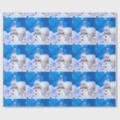 Kerstcadeauverpakking/Sneeuwman Cadeaupapier (Vlak)