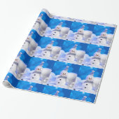 Kerstcadeauverpakking/Sneeuwman Cadeaupapier (Uitgerold)