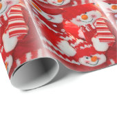 Kerstcadeauverpakking/sneeuwmanfamilie Cadeaupapier (Rol Hoek)