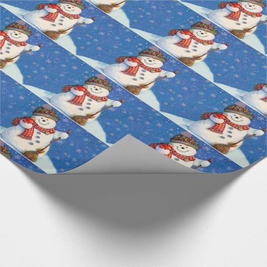 Kerstcadeauverpakking/Sneeuwmannen Cadeaupapier (Hoek)