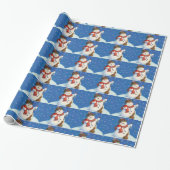 Kerstcadeauverpakking/Sneeuwmannen Cadeaupapier (Uitgerold)