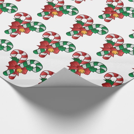 Kerstcadeauverpakking/Suikerstokken Cadeaupapier (Hoek)